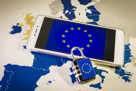 GDPR UK EU Map Mobile Lock
